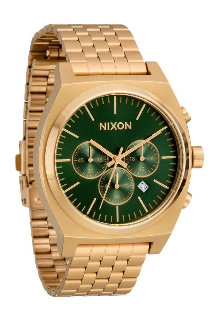 Nixon Nixon Time Teller Chrono | Gold/Green Sunray