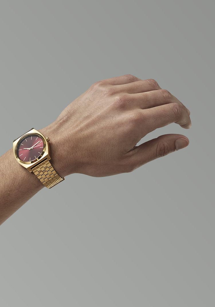 Nixon Nixon Time Teller | Gold/Oxblood Sunray