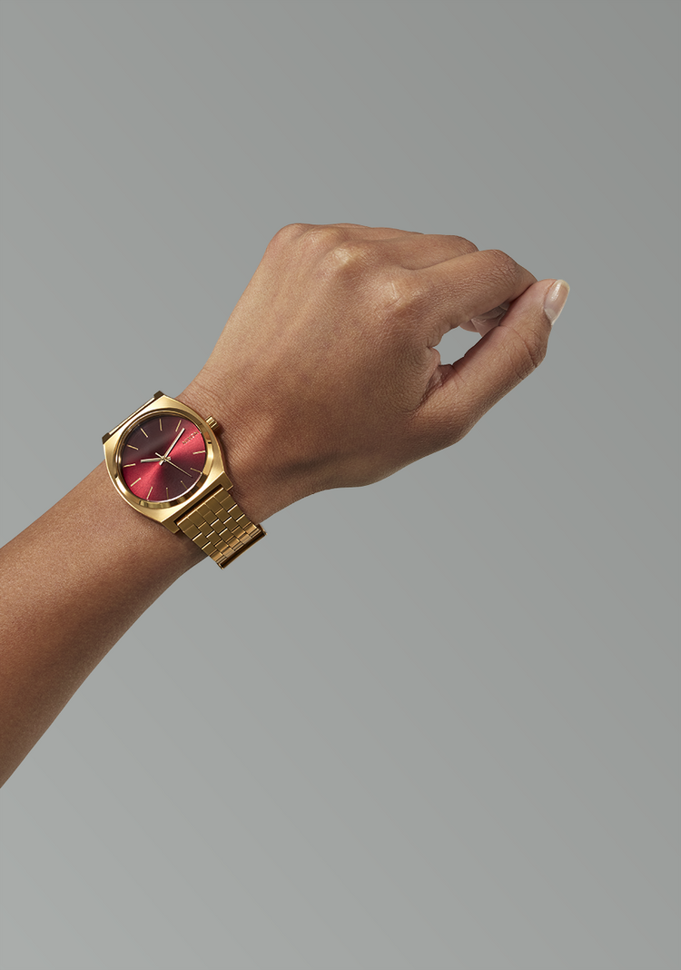Nixon Nixon Time Teller | Gold/Oxblood Sunray
