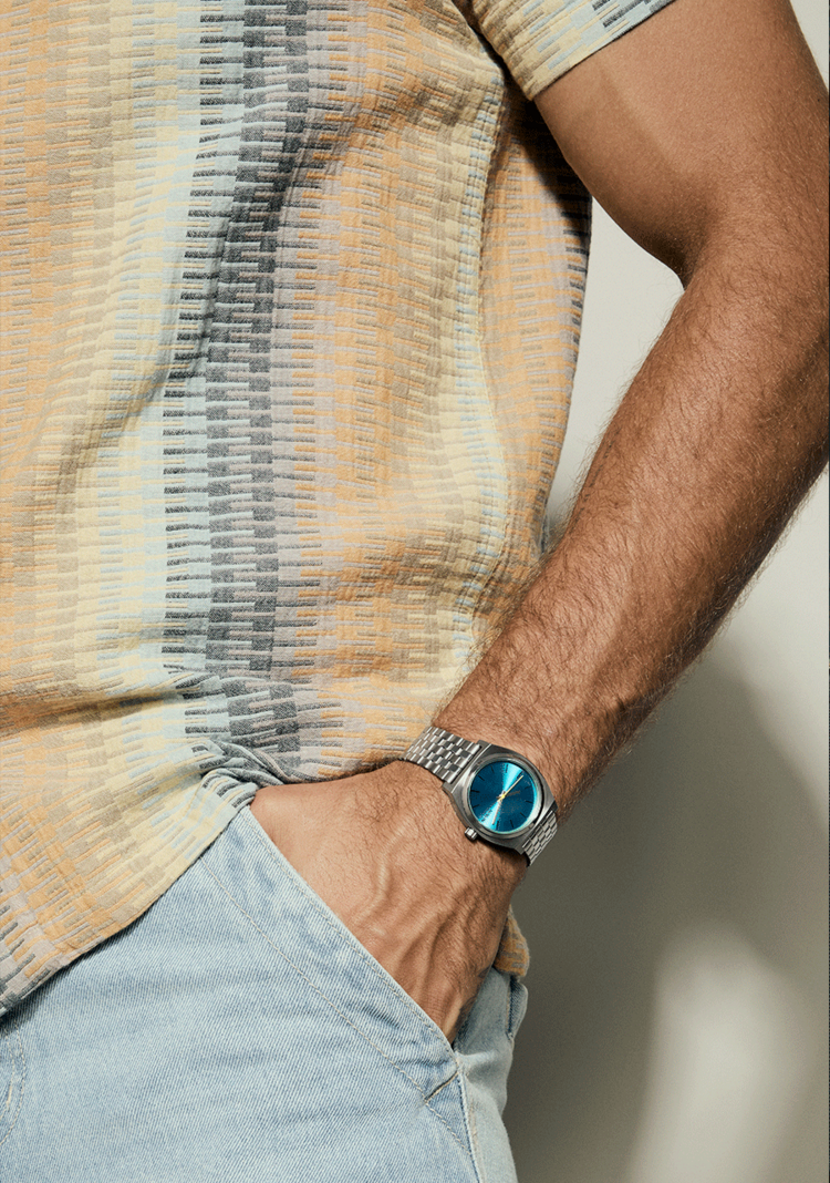 Nixon Nixon Time Teller | Silver/Byron Blue