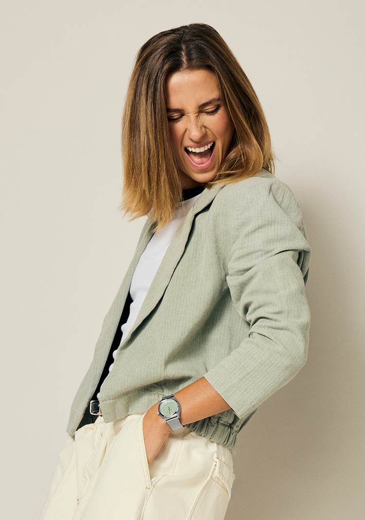 Nixon Nixon Time Teller | Silver/Pistachio