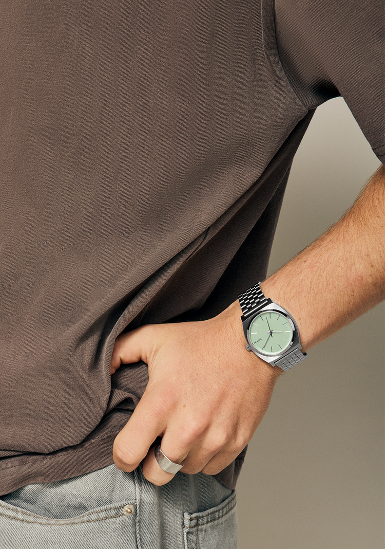 Nixon Nixon Time Teller | Silver/Pistachio