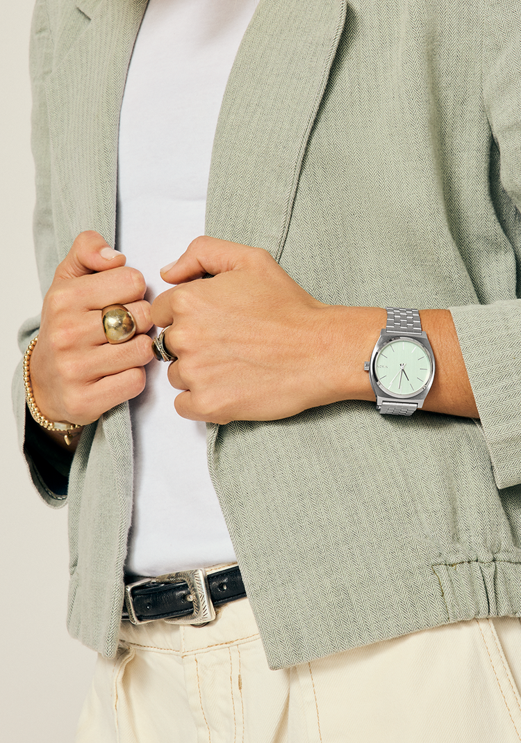 Nixon Nixon Time Teller | Silver/Pistachio