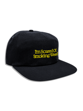 Jacuzzi Jacuzzi Scared of Smoking Weed Hat | Black