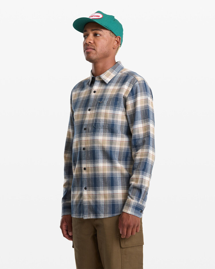 Volcom Volcom Caden Plaid Ls (Mens) | Dirty White