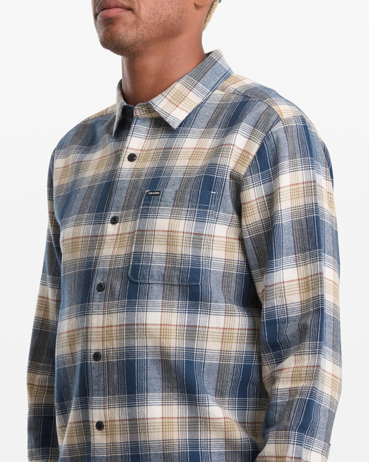 Volcom Volcom Caden Plaid Ls (Mens) | Dirty White