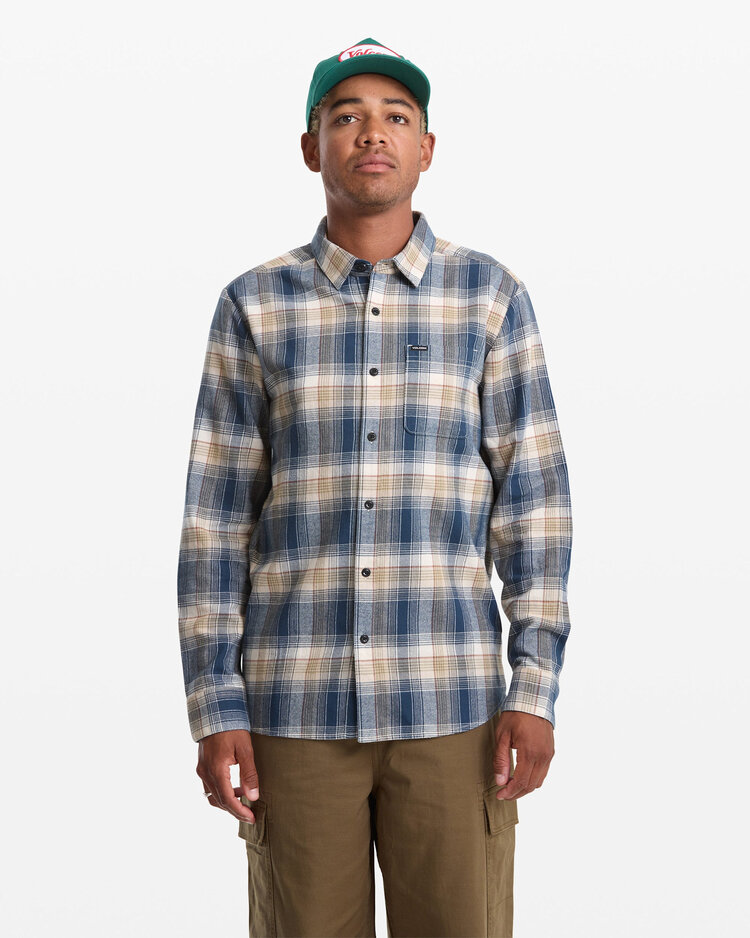 Volcom Volcom Caden Plaid Ls (Mens) | Dirty White