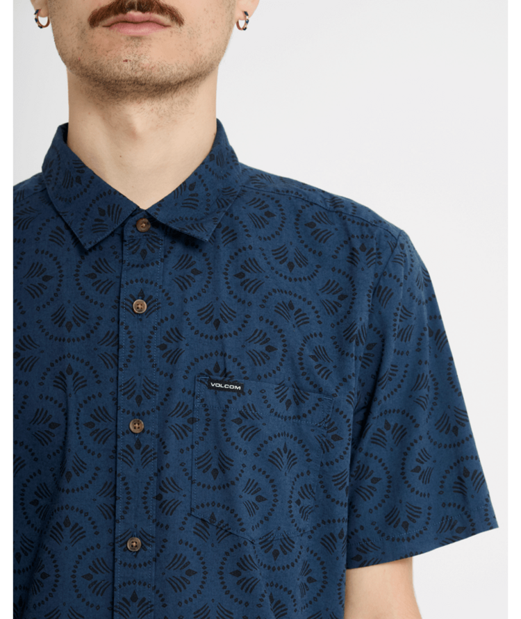 Volcom Volcom Scaler Stone Woven Ss (Mens) | Midnight Blue