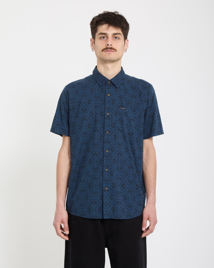 Volcom Volcom Scaler Stone Woven Ss (Mens) | Midnight Blue