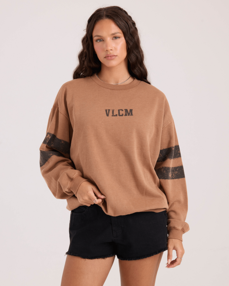 Volcom Volcom Levy Crew Fleece (Womens) | Pale Khaki
