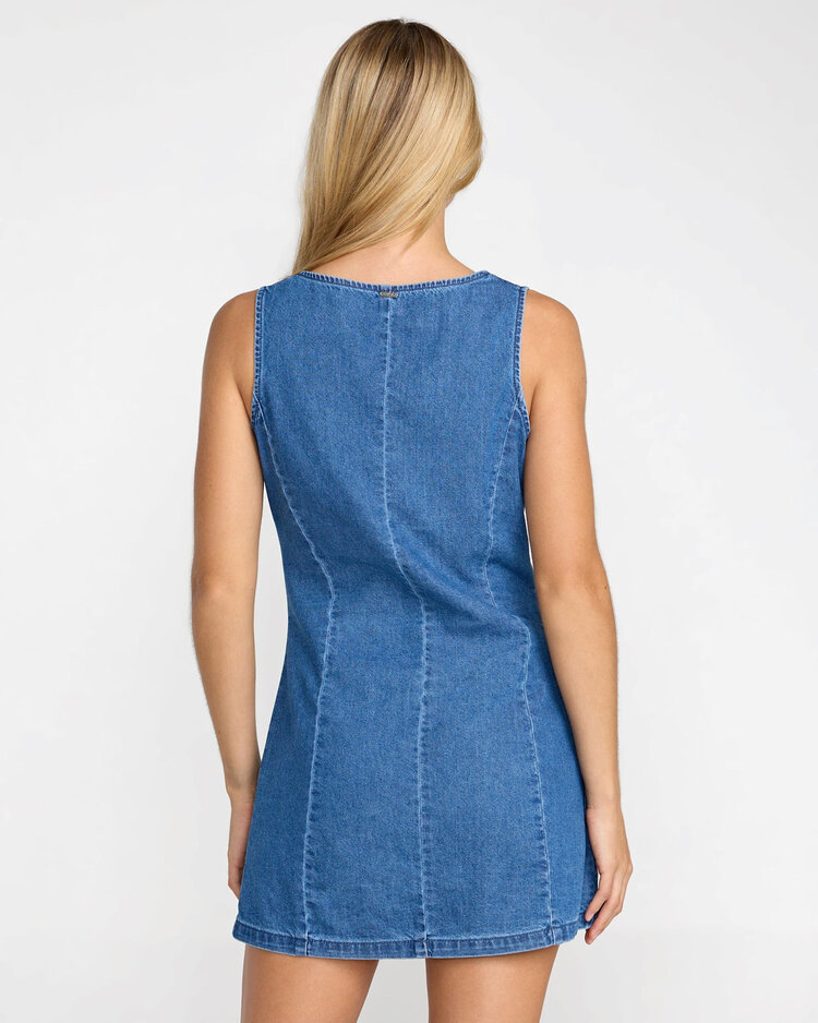 RVCA Rvca Lainey Mini Dress (Womens) | Crystal Blue