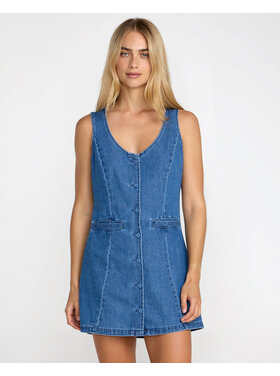 RVCA Rvca Lainey Mini Dress (Womens) | Crystal Blue