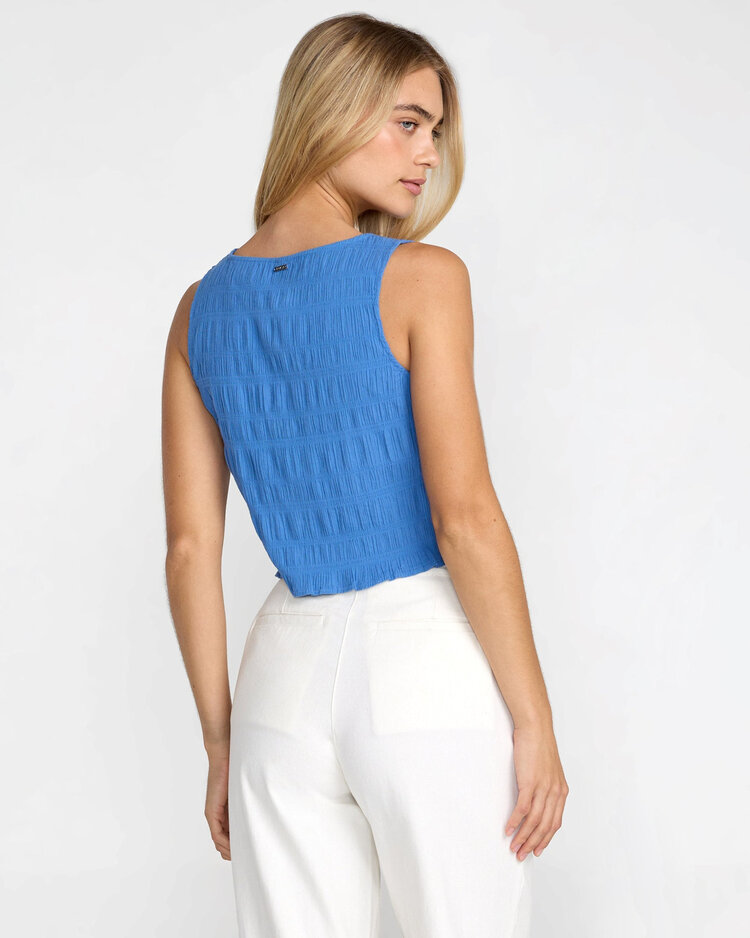 RVCA Rvca Scrunch Top (Womens) | Blue Relic