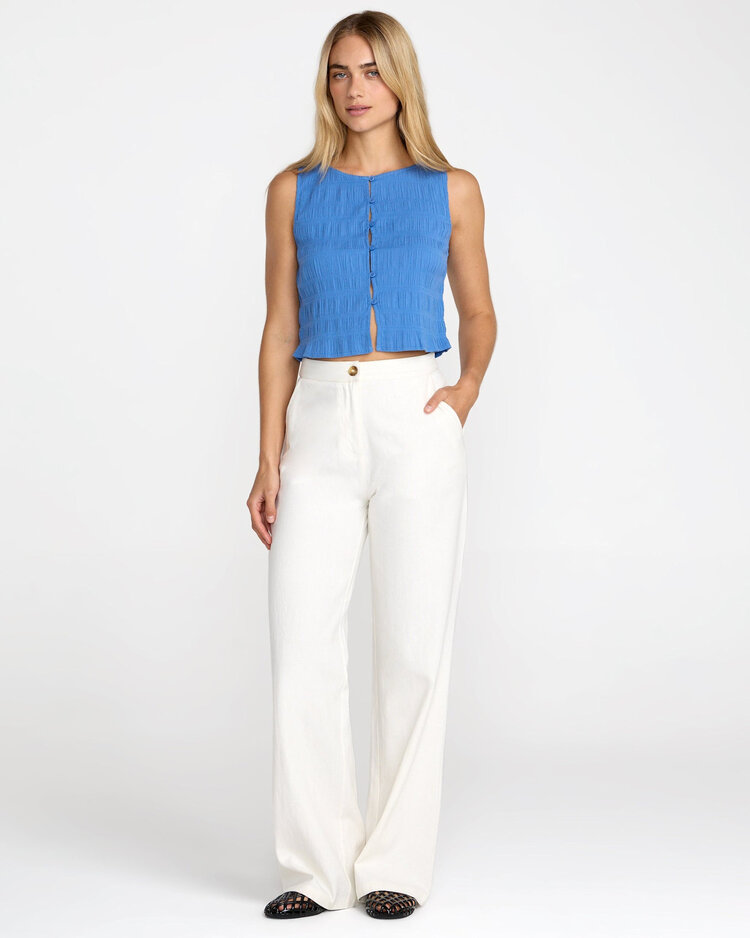 RVCA Rvca Scrunch Top (Womens) | Blue Relic