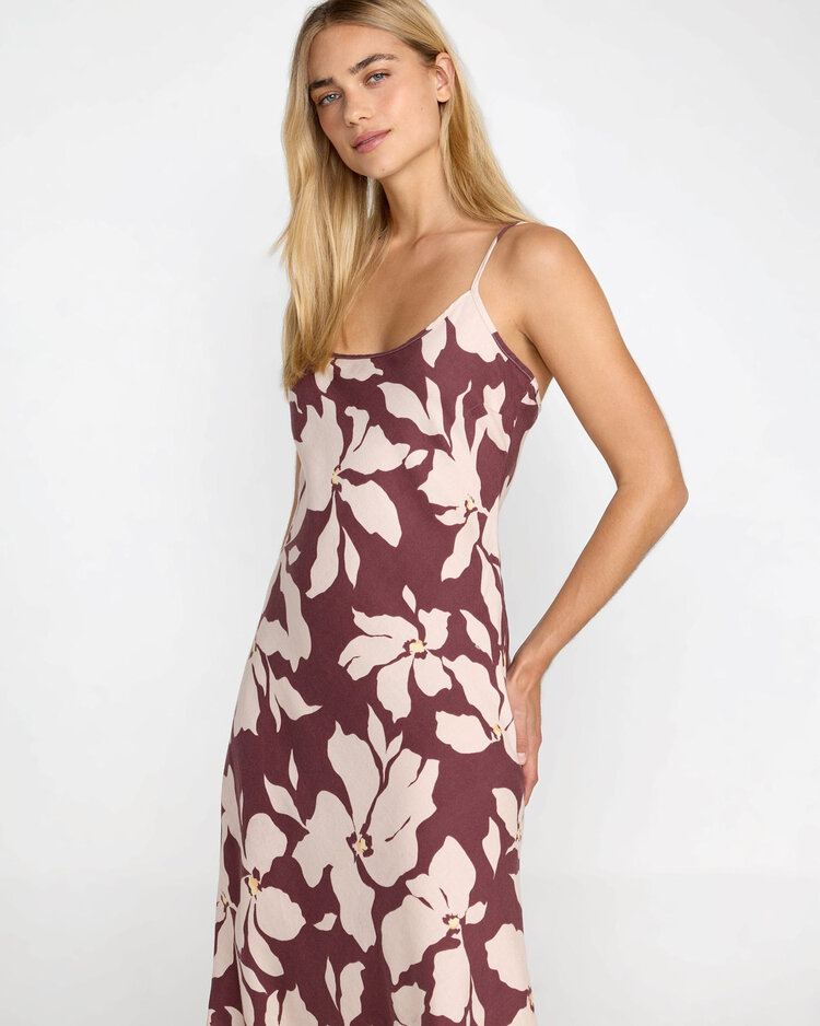 RVCA Rvca Lets Dance Slip Dress (Womens) | Terra Brown