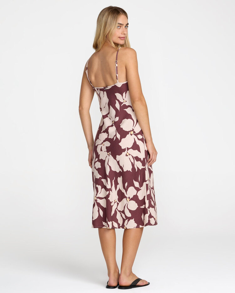 RVCA Rvca Lets Dance Slip Dress (Womens) | Terra Brown