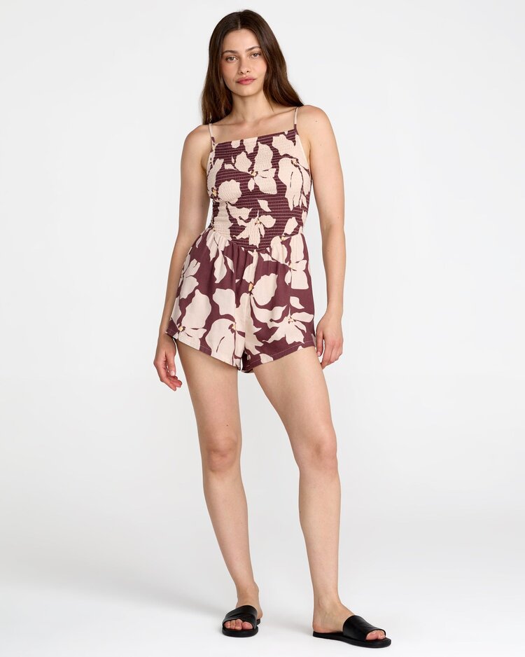 RVCA Rvca Sienna Romper (Womens) | Terra Brown
