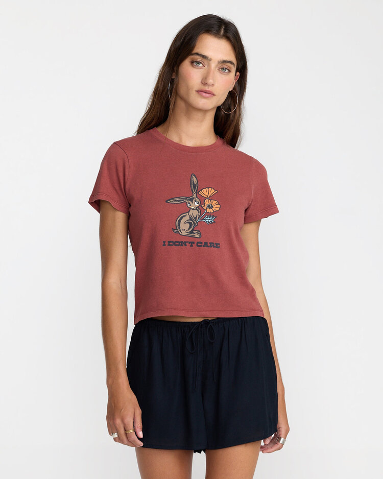 RVCA Rvca Don’T Care 411 Tee (Womens) | Madder Brown