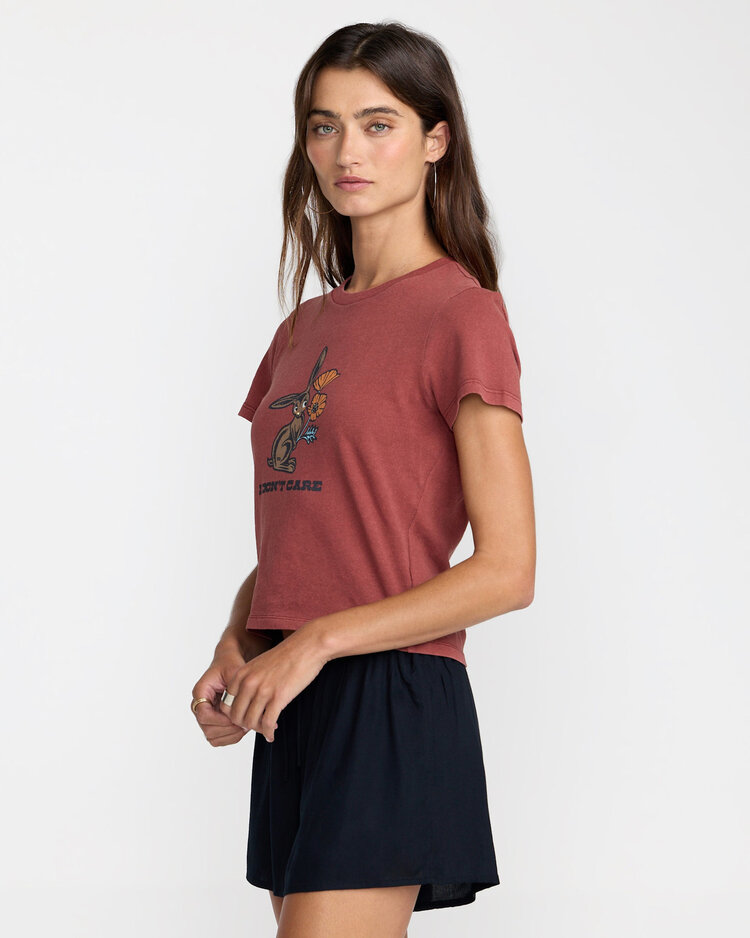 RVCA Rvca Don’T Care 411 Tee (Womens) | Madder Brown