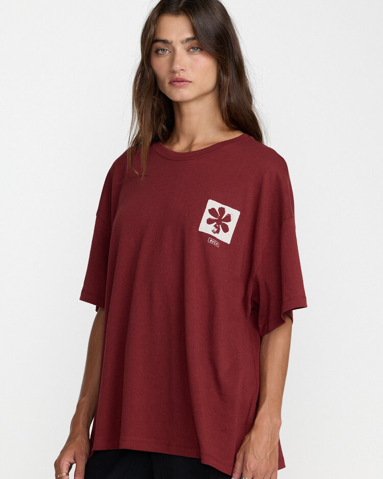 RVCA Rvca Open Minds Bf Tee (Womens) | Madder Brown