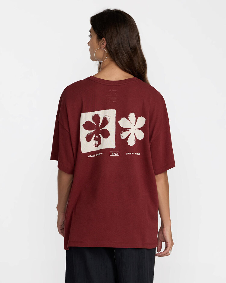 RVCA Rvca Open Minds Bf Tee (Womens) | Madder Brown