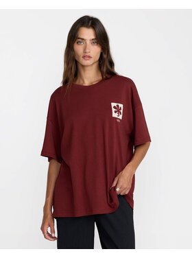 RVCA Rvca Open Minds Bf Tee (Womens) | Madder Brown