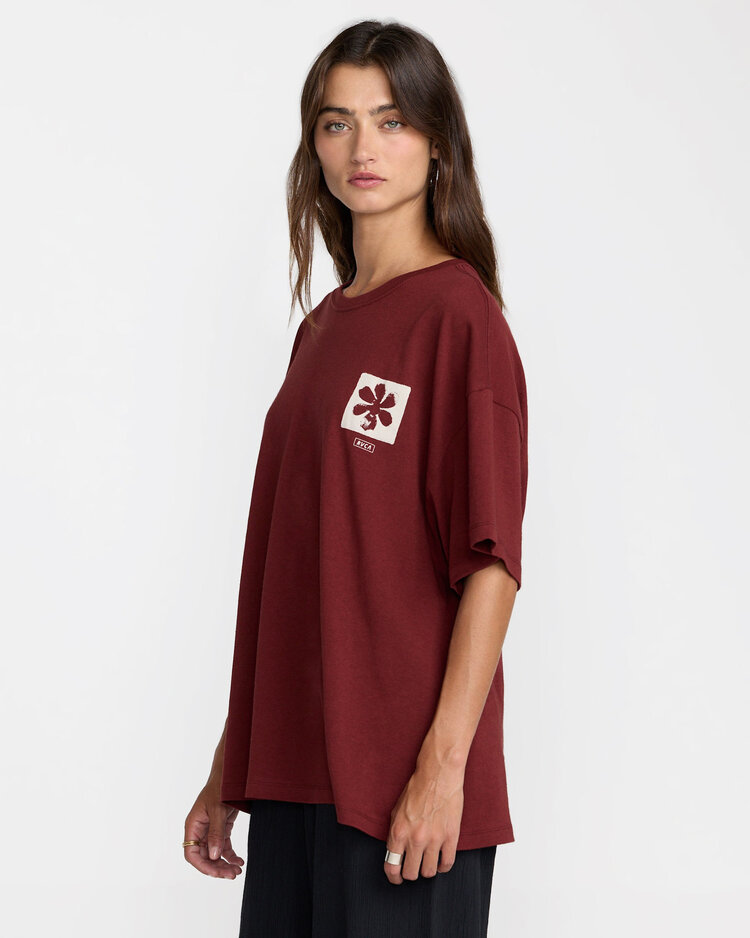 RVCA Rvca Open Minds Bf Tee (Womens) | Madder Brown