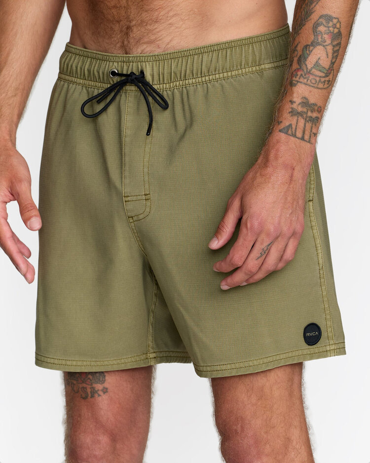 RVCA Rvca Va Pigment Elastic Short 16 (Mens) | Martini Olive