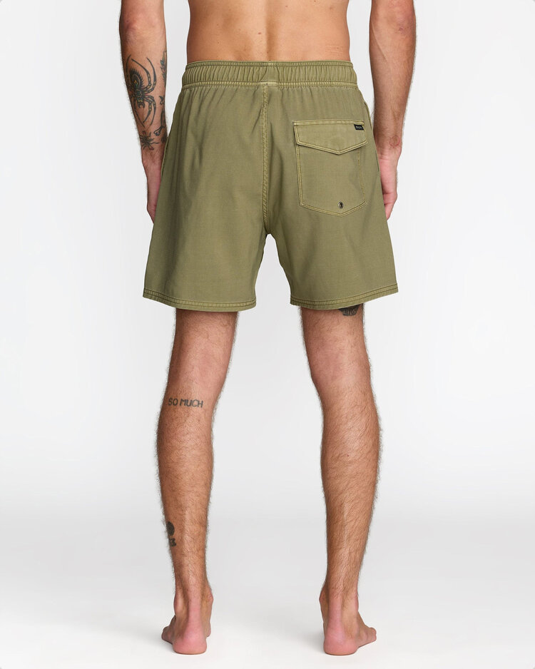 RVCA Rvca Va Pigment Elastic Short 16 (Mens) | Martini Olive