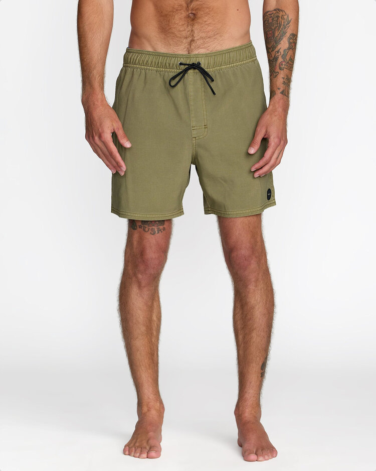 RVCA Rvca Va Pigment Elastic Short 16 (Mens) | Martini Olive
