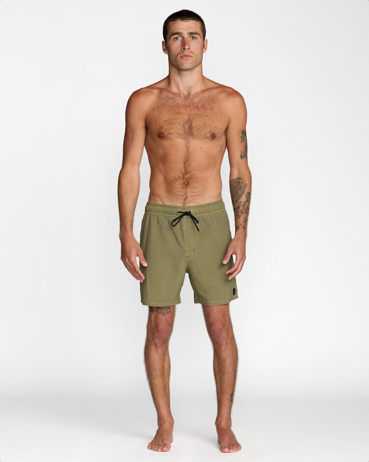 RVCA Rvca Va Pigment Elastic Short 16 (Mens) | Martini Olive
