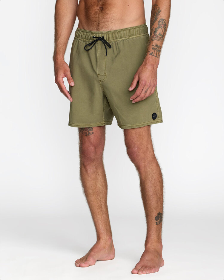 RVCA Rvca Va Pigment Elastic Short 16 (Mens) | Martini Olive