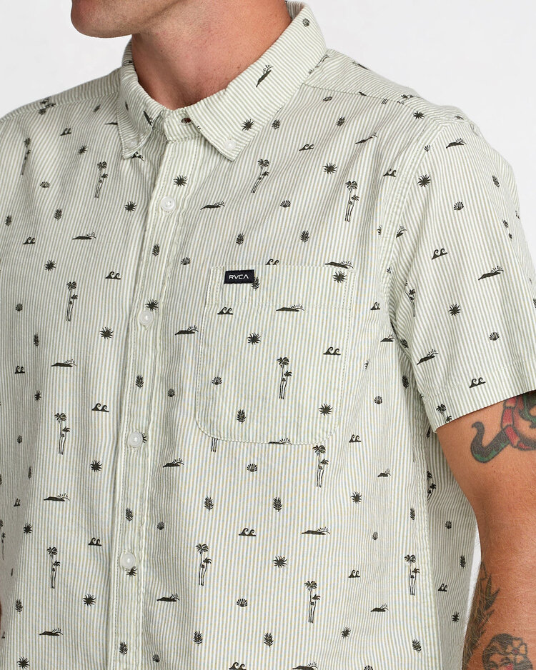 RVCA Rvca Thatll Do Seersucker (Mens) | Ranger Green