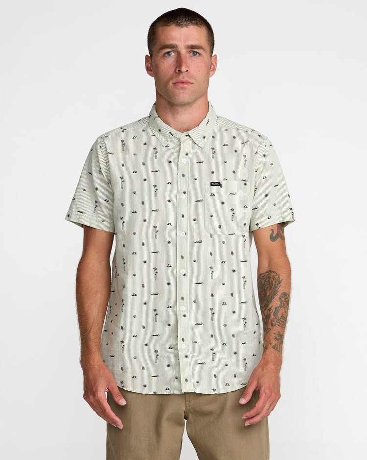 RVCA Rvca Thatll Do Seersucker (Mens) | Ranger Green