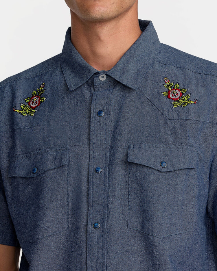 RVCA Rvca Rosa Chambray (Mens) | Indigo