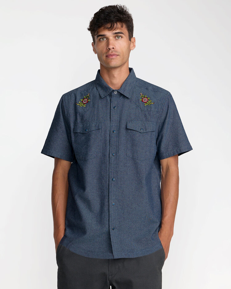 RVCA Rvca Rosa Chambray (Mens) | Indigo