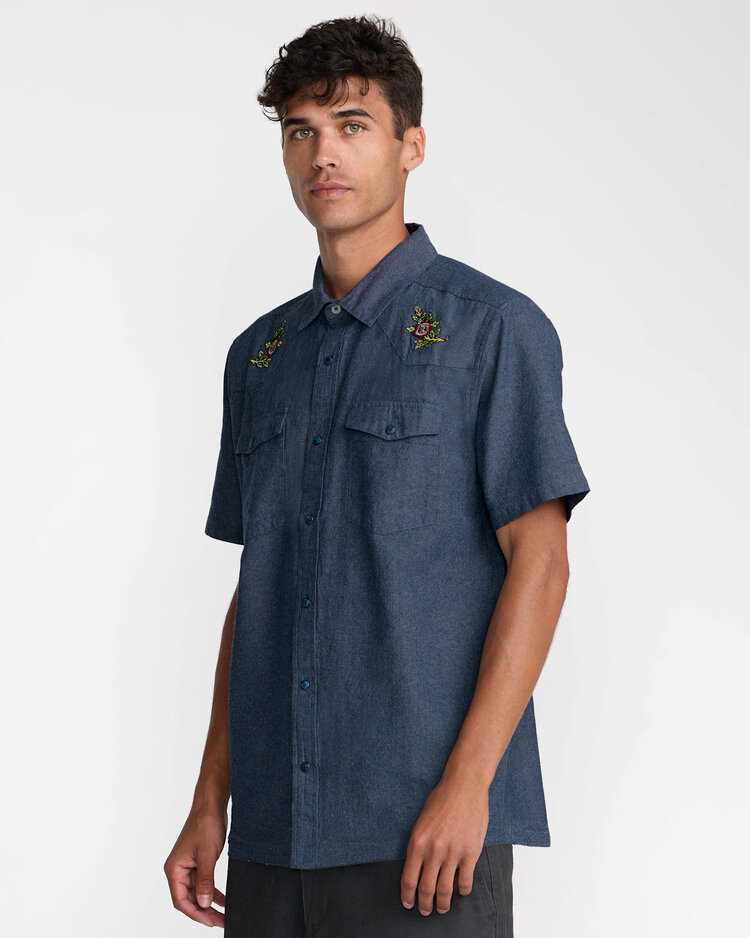 RVCA Rvca Rosa Chambray (Mens) | Indigo