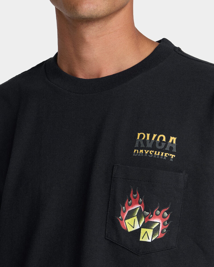 RVCA Rvca Hot Dice Ss (Mens) | Black