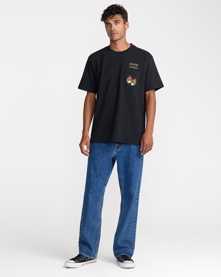 RVCA Rvca Hot Dice Ss (Mens) | Black