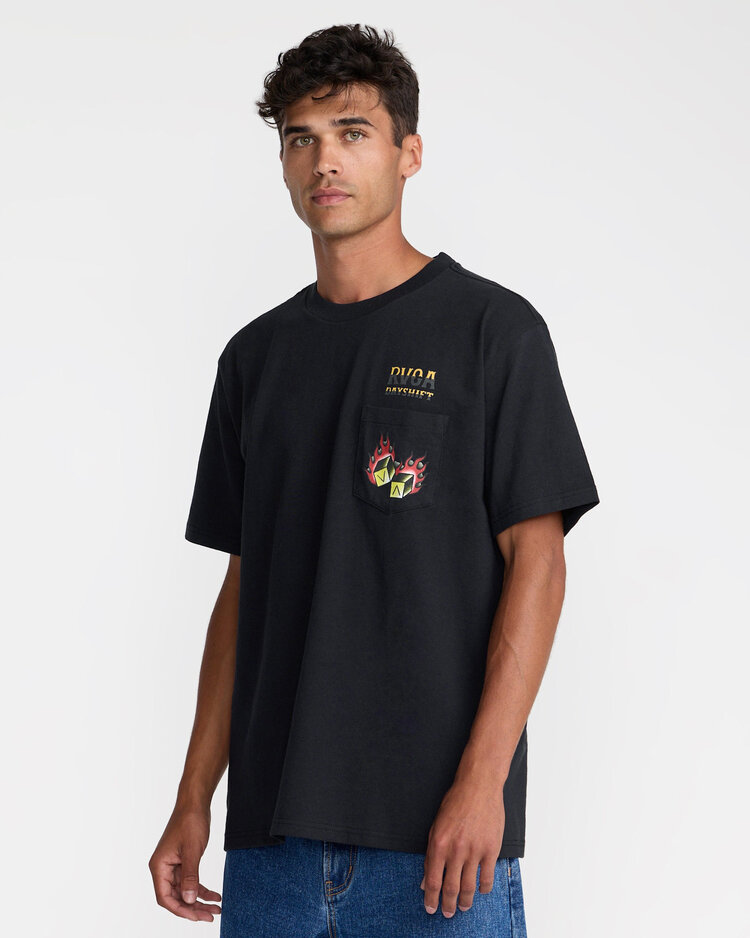 RVCA Rvca Hot Dice Ss (Mens) | Black