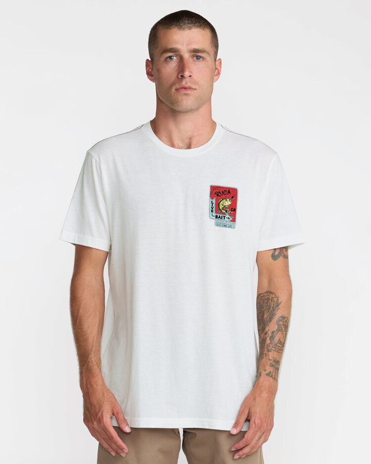 RVCA Rvca Live Bait Ss (Mens) | Antique White