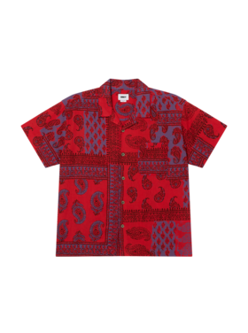 Obey Obey Mayer Woven Ss (Mens) | True Red Multi