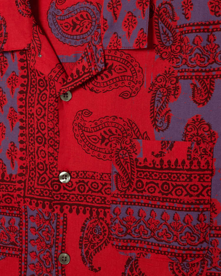 Obey Obey Mayer Woven Ss (Mens) | True Red Multi