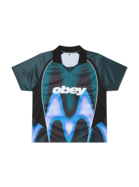 Obey Obey Blurred Soccer Jersey Ss (Mens) | Dark Teal Multi