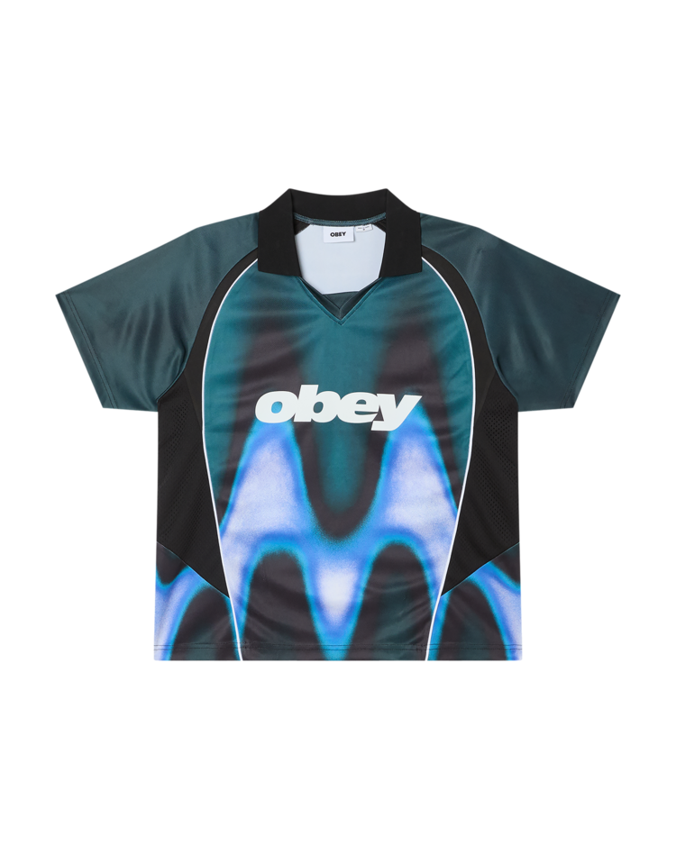 Obey Obey Blurred Soccer Jersey Ss (Mens) | Dark Teal Multi