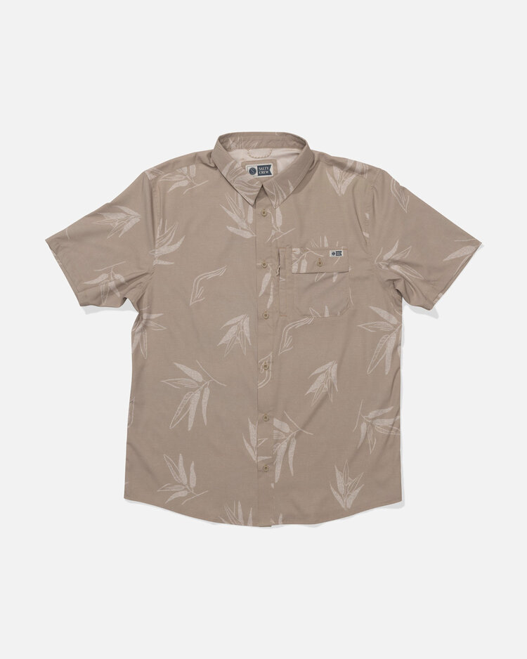 Salty Crew Salty Crew Flagship Uv Button Up (Mens) | Dark Khaki