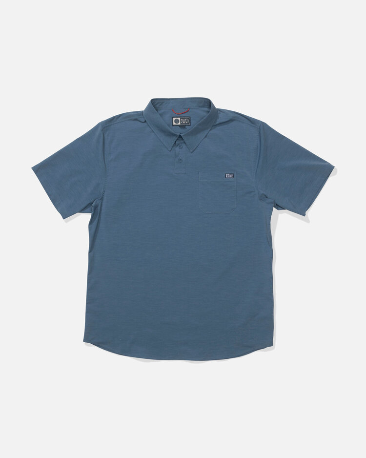 Salty Crew Salty Crew Drifter Uv Polo (Mens) | Channel Blue