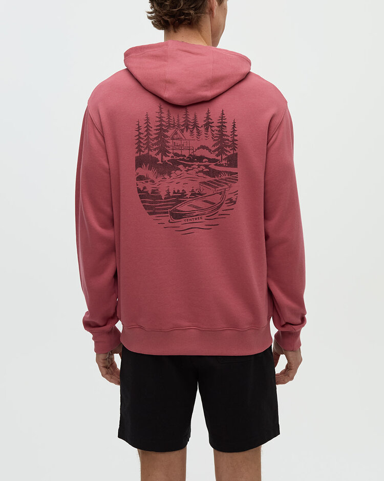Tentree Tentree Getaway Relaxed Hoodie (Mens) | Rosewood/Graphite