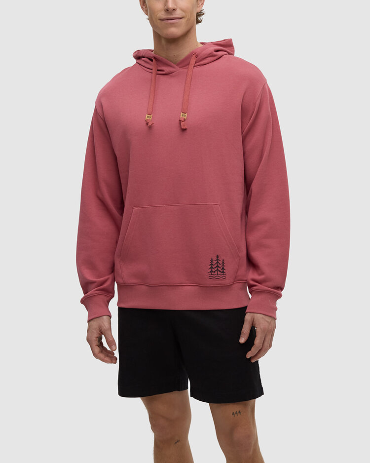 Tentree Tentree Getaway Relaxed Hoodie (Mens) | Rosewood/Graphite