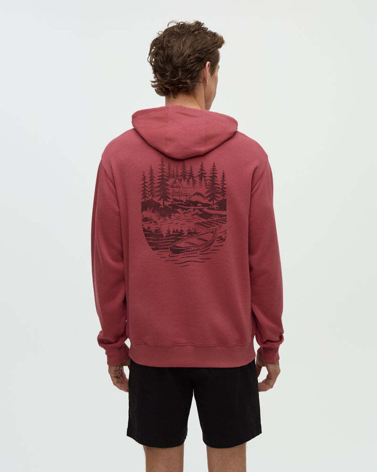 Tentree Tentree Getaway Relaxed Hoodie (Mens) | Rosewood/Graphite